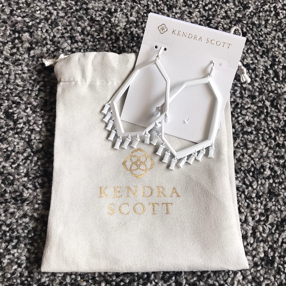 Kendra Scott Matte White Thomas Earrings